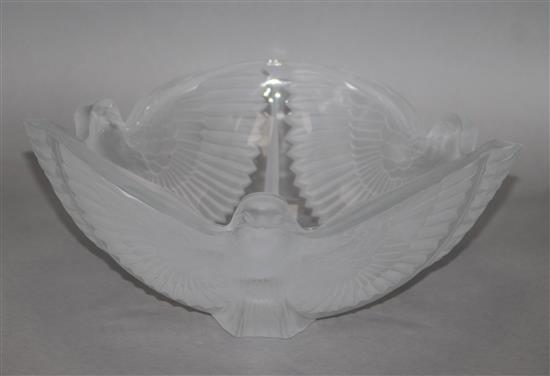 Two Crystal DArques glass bowls